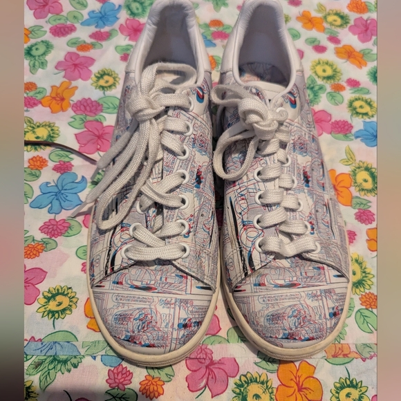 adidas Shoes - adidas White Multicolor Graphic Low-Top Sneakers